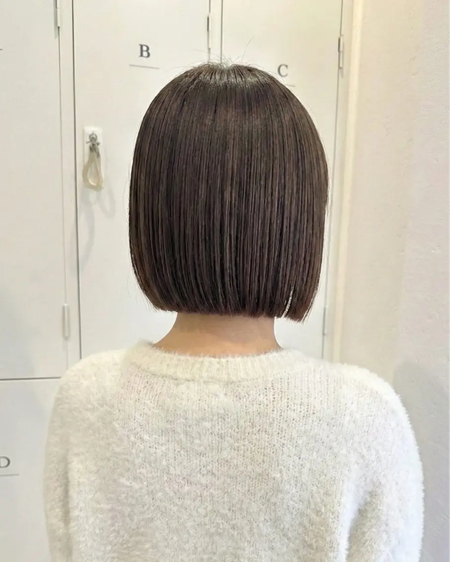 ショート カラー ボブ カット ヘアカラー トリートメント tre.甲子園口店 M A R Iのヘアスタイル