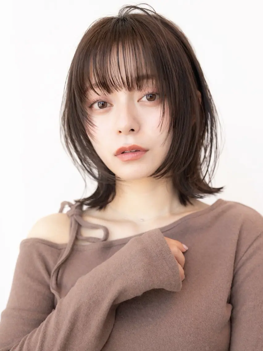 ミディアム カラー カット ヘアカラー トリートメント 🉐レイヤー/塩見 弘樹🉐渋谷のヘアスタイル