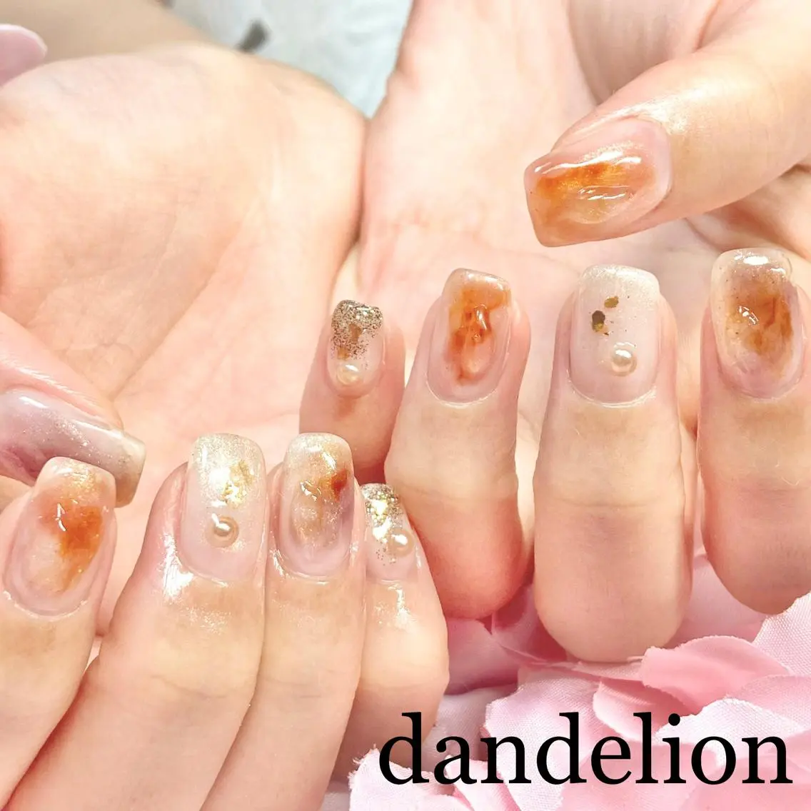 ネイル ハンドネイル ハンドケア dandelion ダンデライオンのネイルデザイン