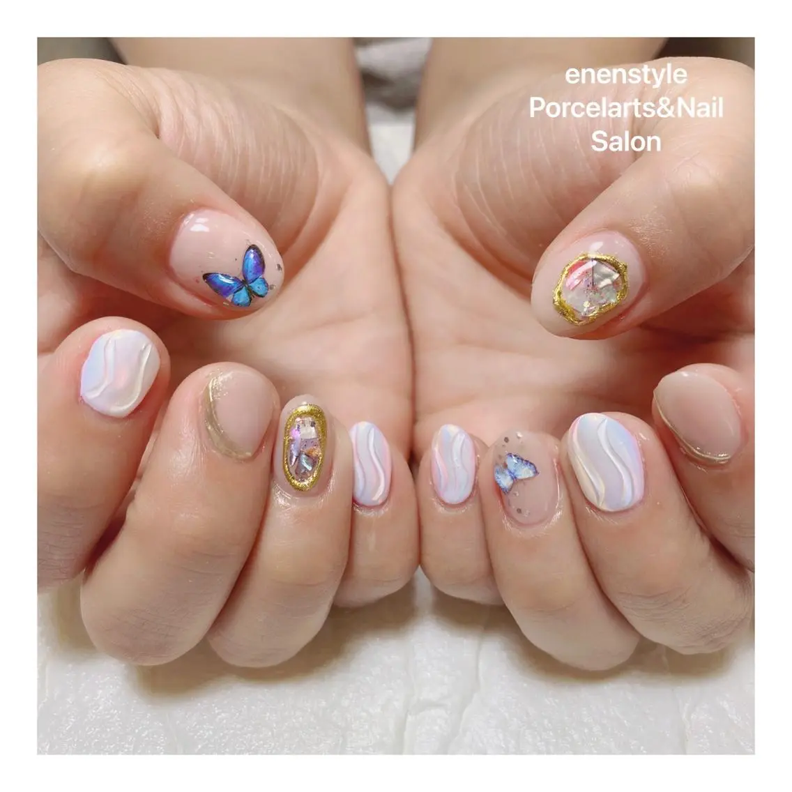 ショート ネイル ハンドネイル 🐾enen style 🐾のネイルデザイン