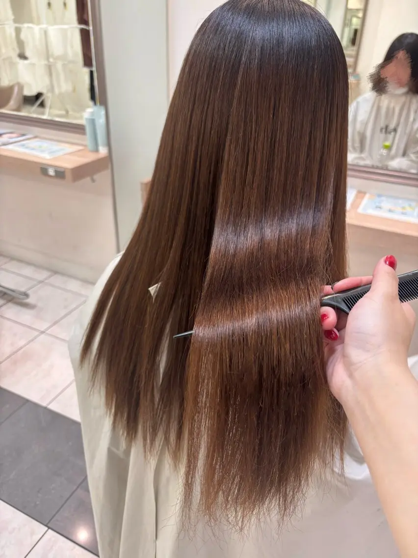 ロング 縮毛矯正 🍒Ash国立 阿部妃南🍒のヘアスタイル