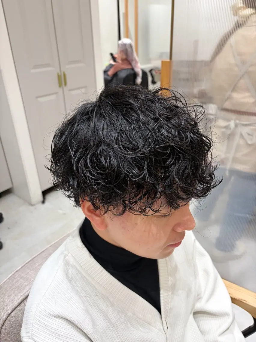 パーマ メンズ メンズパーマ 波巻きパーマ カット パーマ トリートメント 🫧艶髪ボブ🫧 チカのヘアスタイル