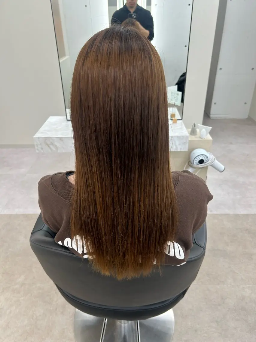 ロング 縮毛矯正 玉川 京のヘアスタイル
