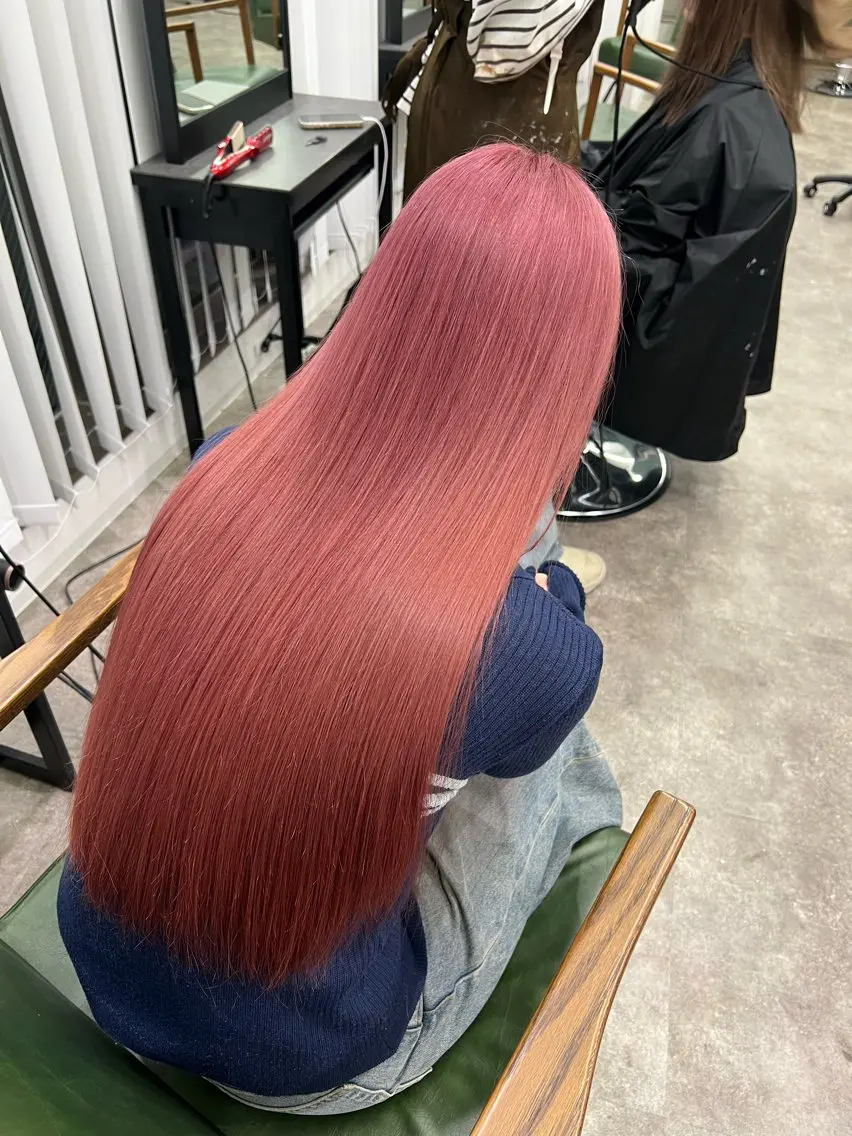 ロング カラー ブリーチ ハイトーンカラー ピンクカラー ヘアカラー トリートメント 原宿/ブリーチ特化/ RYUTOのヘアスタイル