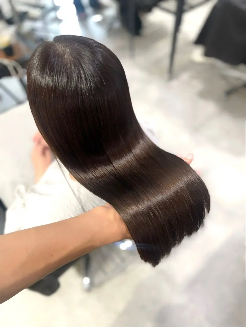 セミロング 髪質改善 縮毛矯正 カット 縮毛矯正 トリートメント 杉野🫧美髪🫧 Zina博多店長のヘアスタイル