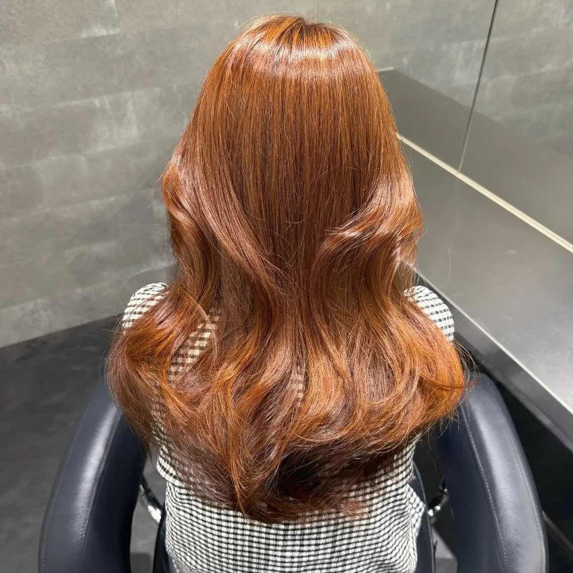 ロング カラー オレンジ トリートメント ヘアカラー トリートメント 韓国ヘア🎀/ 艶カラー️🩵ココネのヘアスタイル