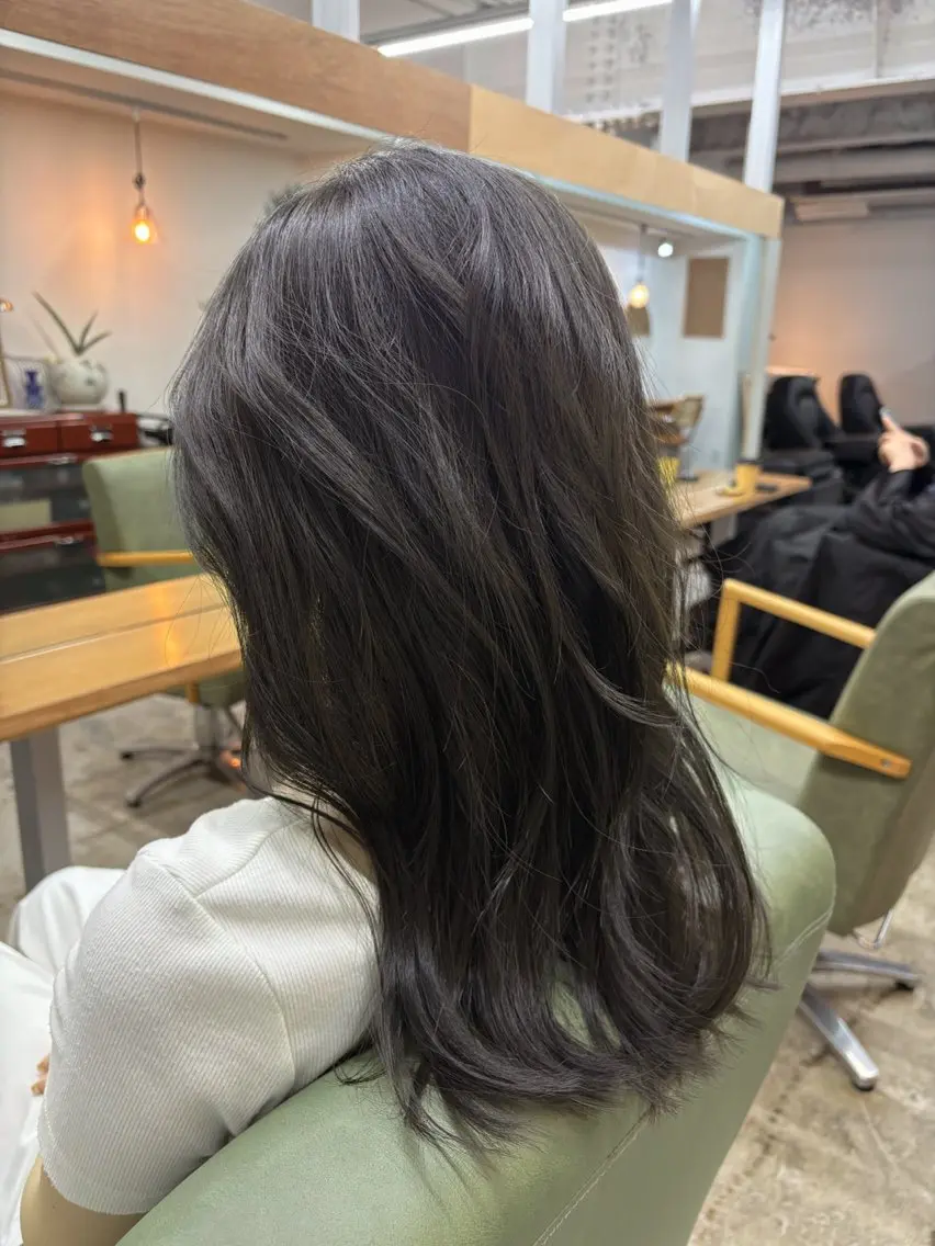 ロング カラー カット ヘアカラー トリートメント まさと/ヘーゼルベー ジュ/レイヤーカットのヘアスタイル