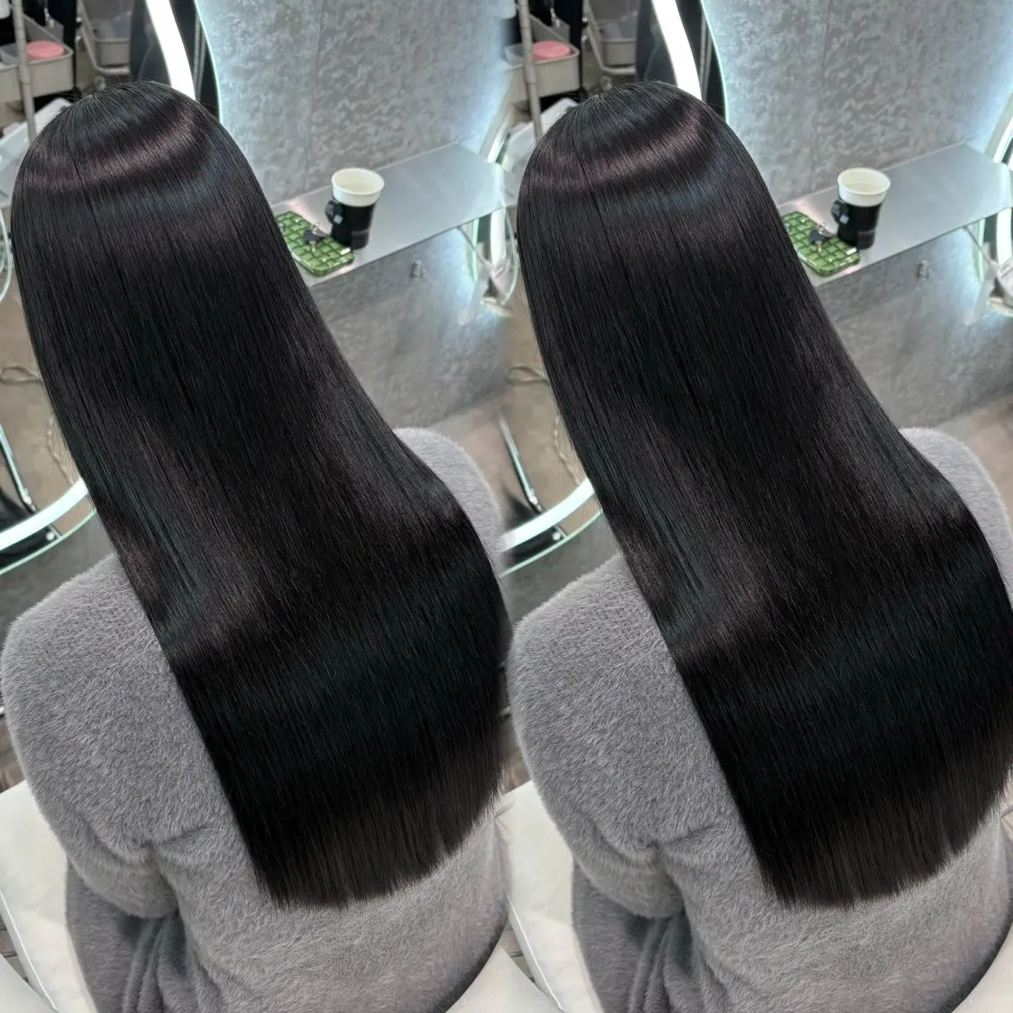 ロング ヘアアレンジ アッシュ ボブ くびれヘア 顔まわりレイヤー 顔周りカット 縮毛矯正 トリートメント ヘアセット 大宮縮毛矯正🩵 レイヤー 佐藤和のヘアスタイル