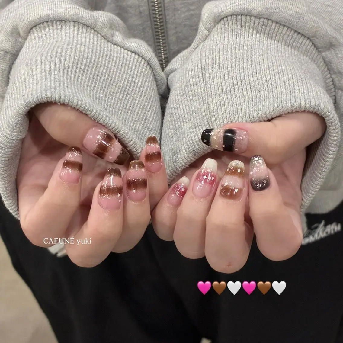 ネイル ハンドネイル 🎼CAFUNÉ_ TOKYO.•*¨のネイルデザイン