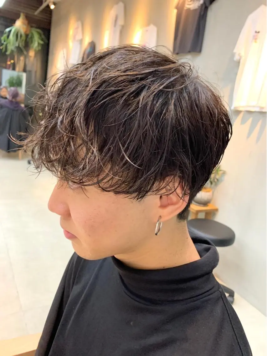🌐似合わせメンズカット＋無造作パーマの写真