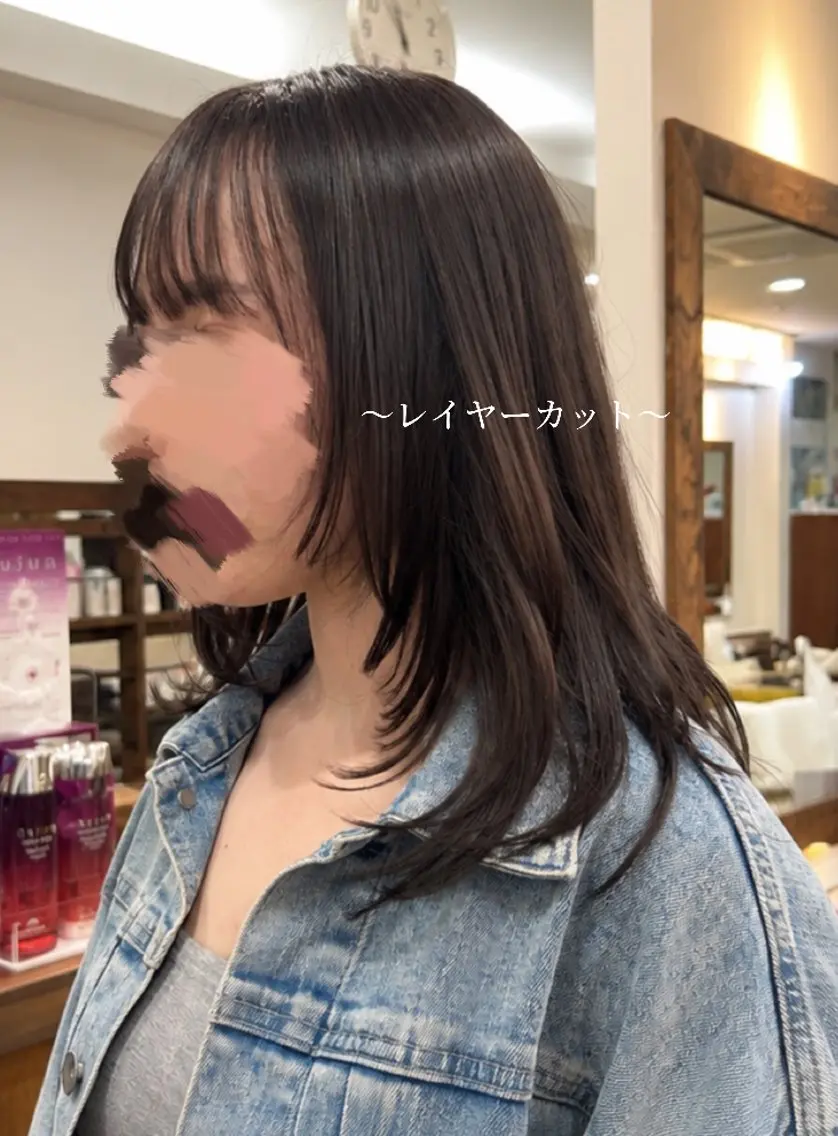 セミロング 顔周りカット レイヤーカット 髪質改善サロン 🍒あさみ🍒のヘアスタイル