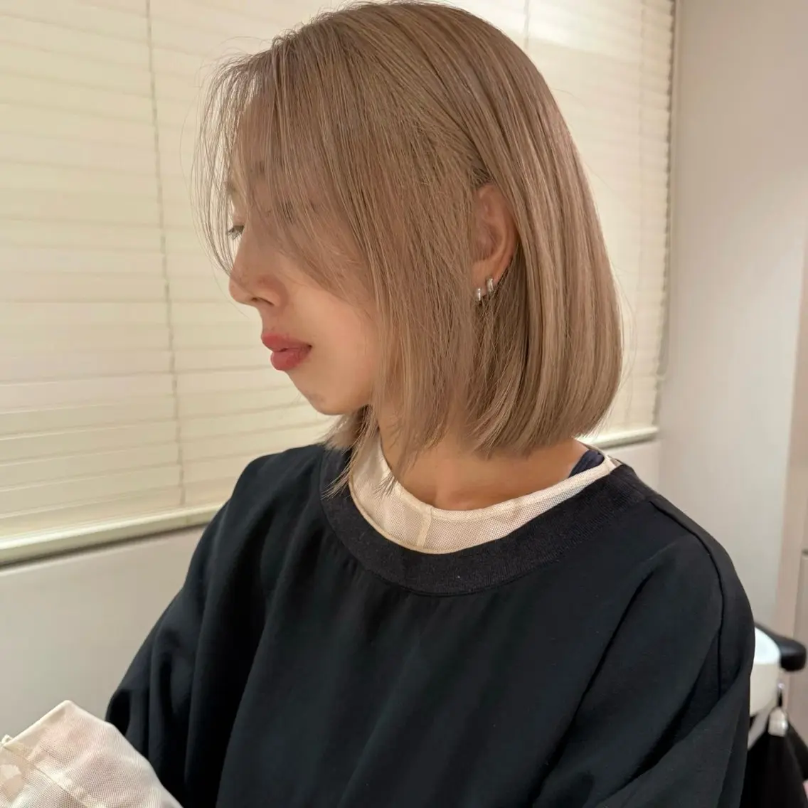 ミディアム ボブ ヘアカラー トリートメント M E I 🪷 似合わせヘルシーヘアのヘアスタイル
