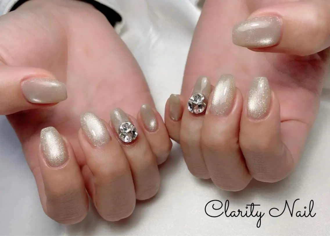ネイル マグネットネイル ワンカラーネイル ハンドネイル Clarity Nailのネイルデザイン