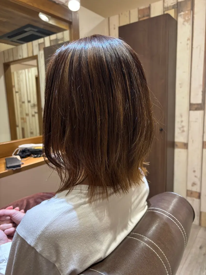 ミディアム ボブ くびれヘア 脇坂 歩夢のヘアスタイル