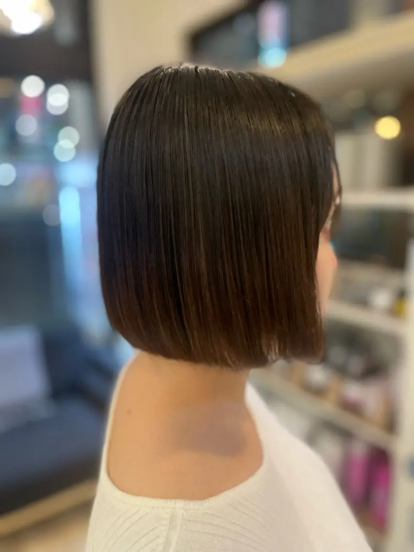 ミディアム 切りっぱなしボブ ボブ ボブカット 佐々木 祐太のヘアスタイル
