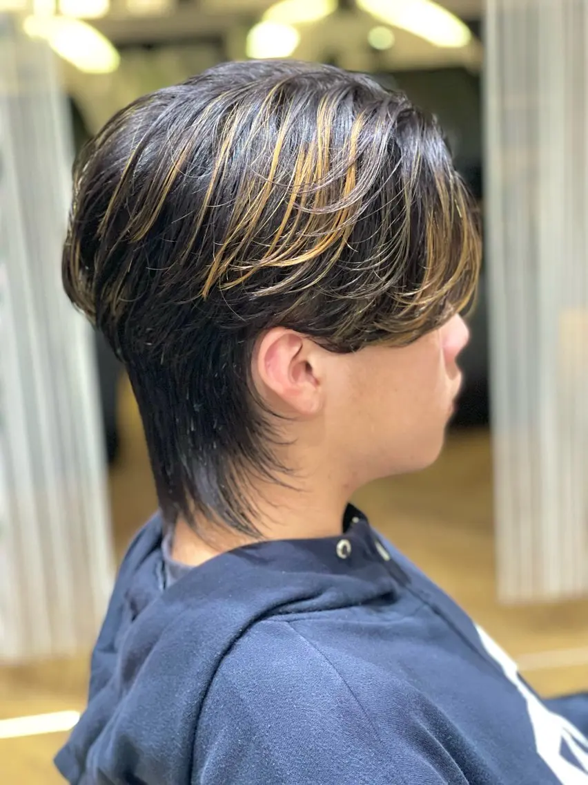 メンズ メンズ韓国風 メンズウルフカット ウルフカット カット Hirose Ryoのヘアスタイル