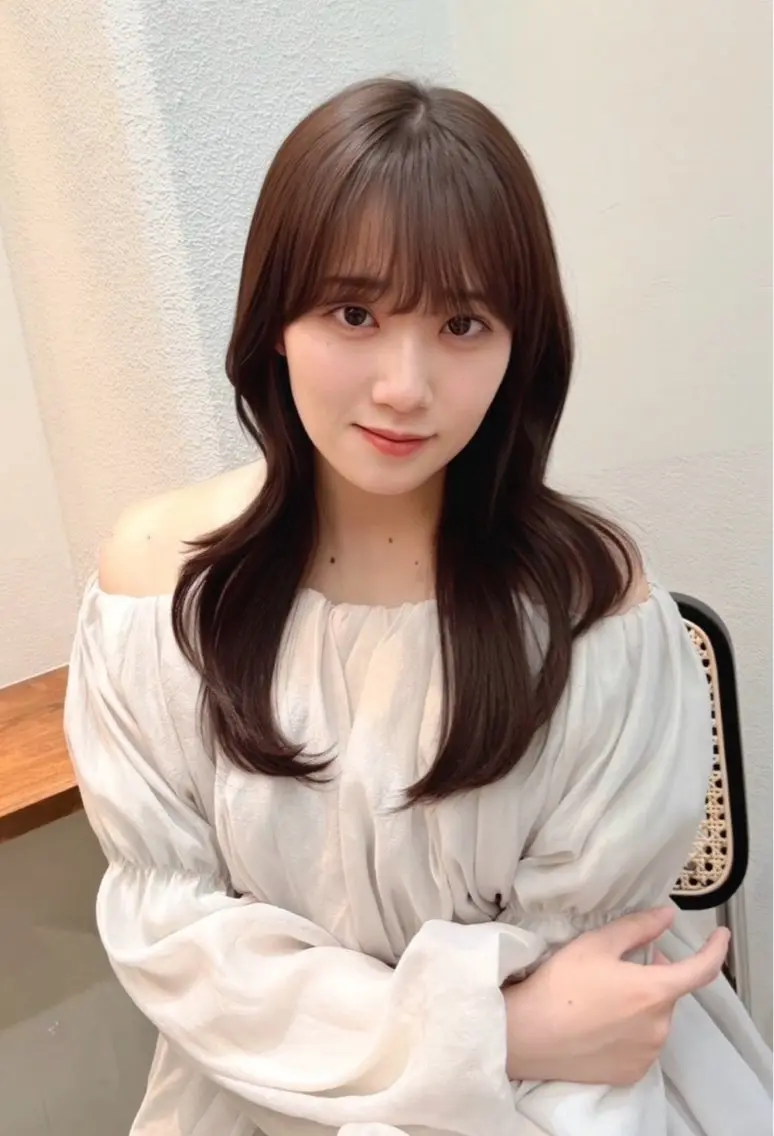 ロング カラー 🎀ブリーチなしカラ ー🎀韓国ヘアのヘアスタイル