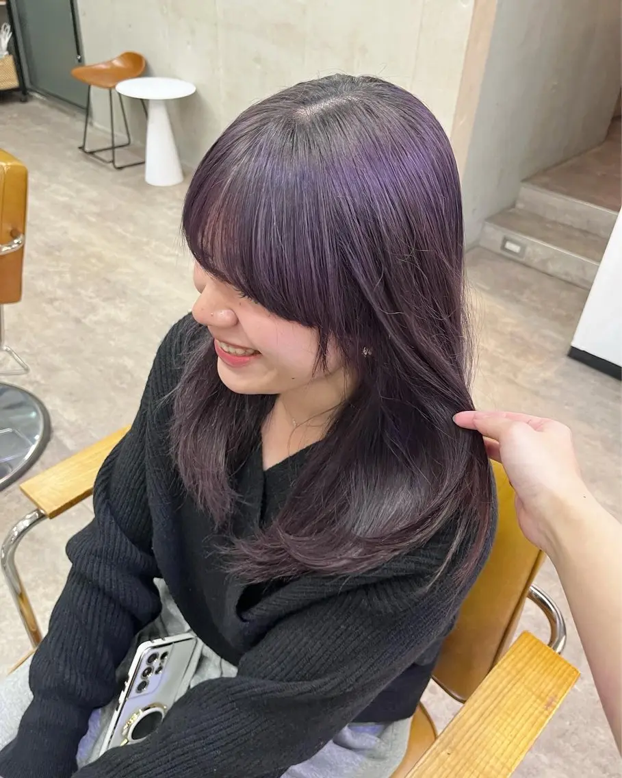 セミロング ヘアカラー 🤎𝐌𝐚𝐨⌇ お悩み解決美容師🤎のヘアスタイル