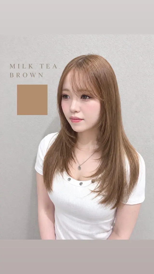 セミロング ヘアカラー 艶カラー×似合 わせヘア✨hinaのヘアスタイル