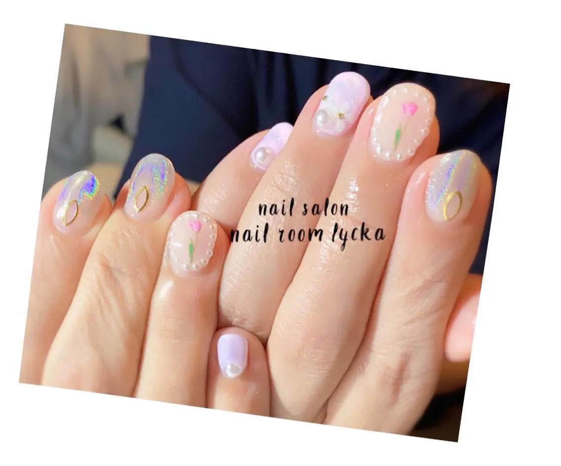 ネイル ネイルルームリッカ 𝐦𝐚𝐲𝐮のネイルデザイン
