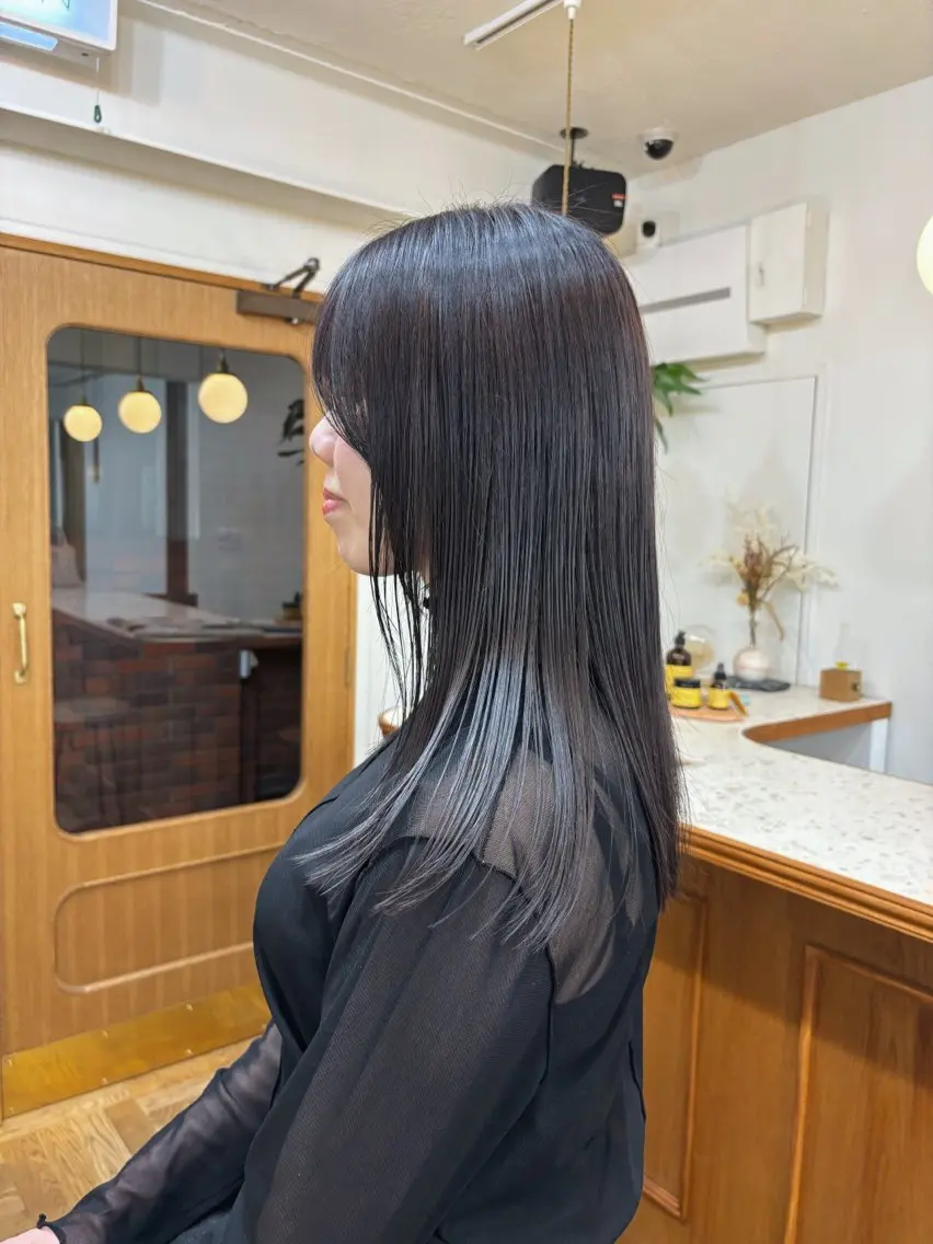 セミロング カラー アッシュ 透明感カラー ラベンダーカラー ラベンダーアッシュ ayano🫧 《CIEN》のヘアスタイル