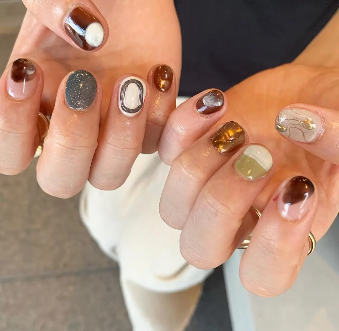 ネイル ハンドネイル にしぐち はるかのネイルデザイン