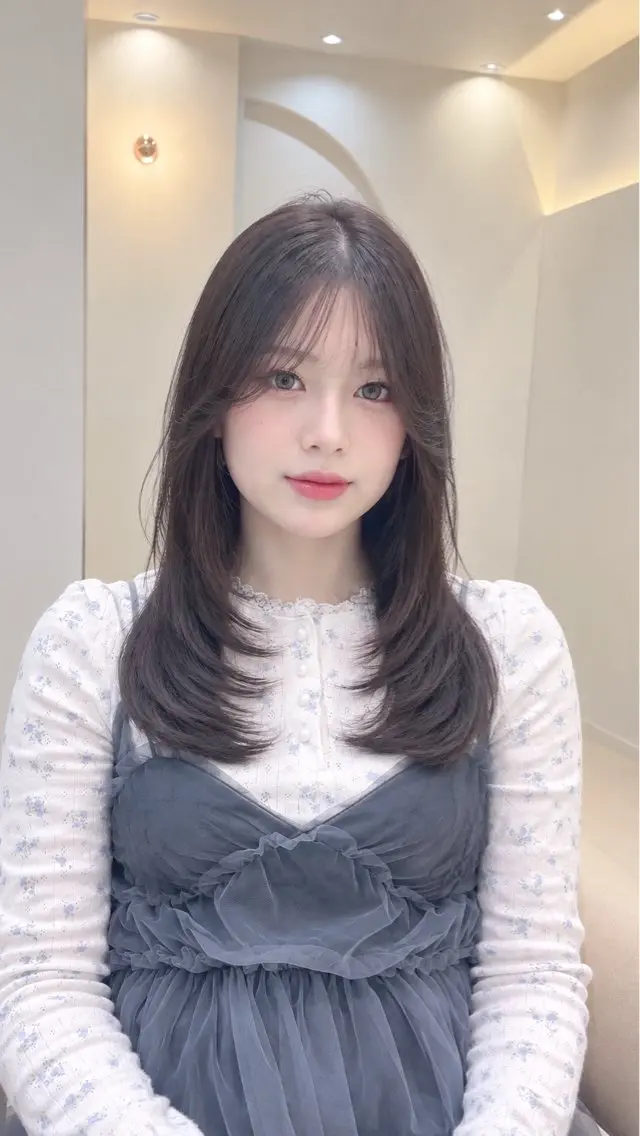 ミディアム カット ヘアカラー トリートメント ✨ミディアム レイヤーハルキのヘアスタイル
