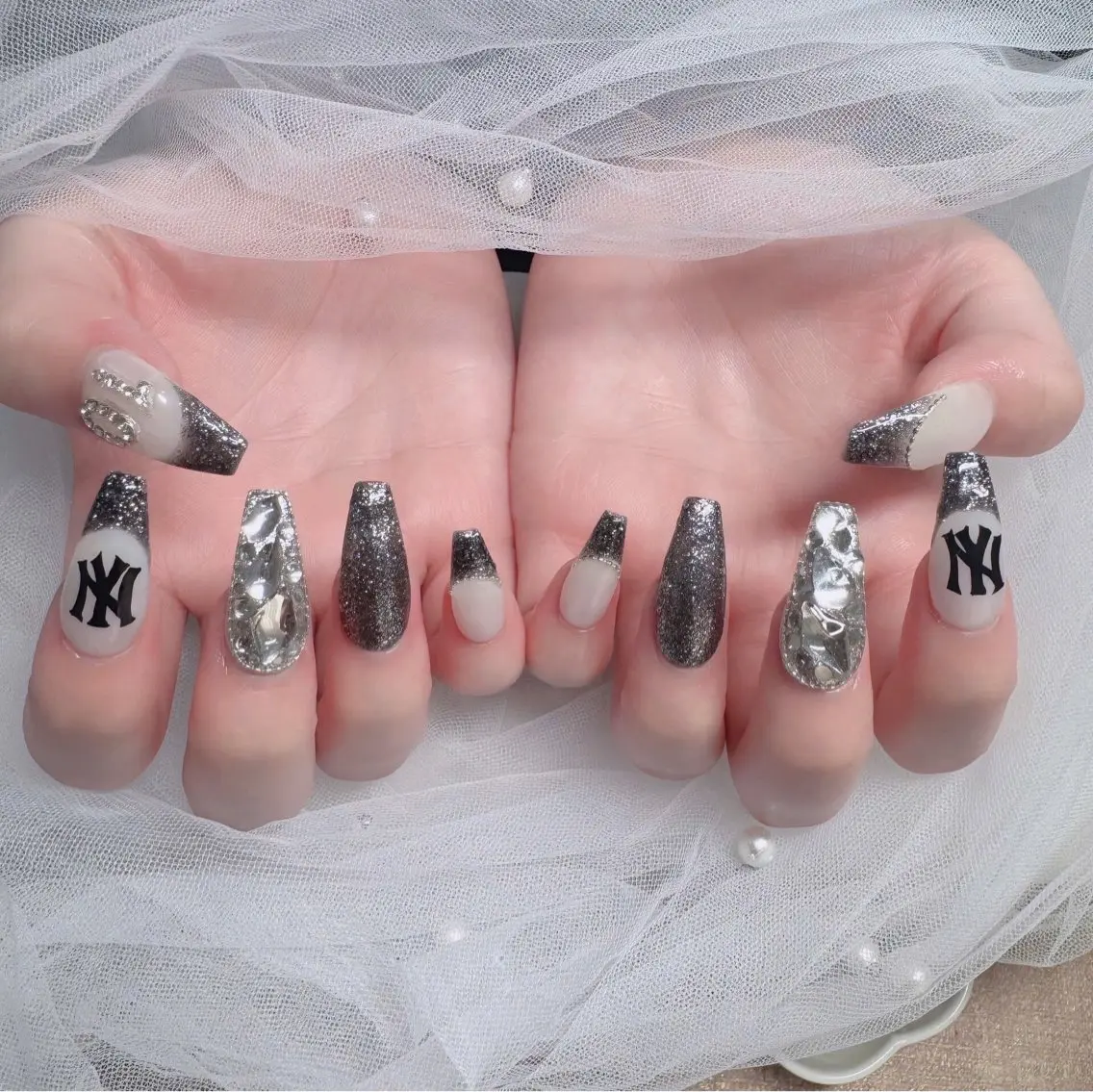 ネイル アートネイル 成人式 ジェルネイル ニュアンスネイル 夏ネイル ハンドネイル neco H.babynailのネイルデザイン