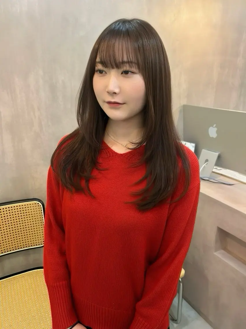 ロング miyu 🩰透明感 ベージュ/レイヤーのヘアスタイル