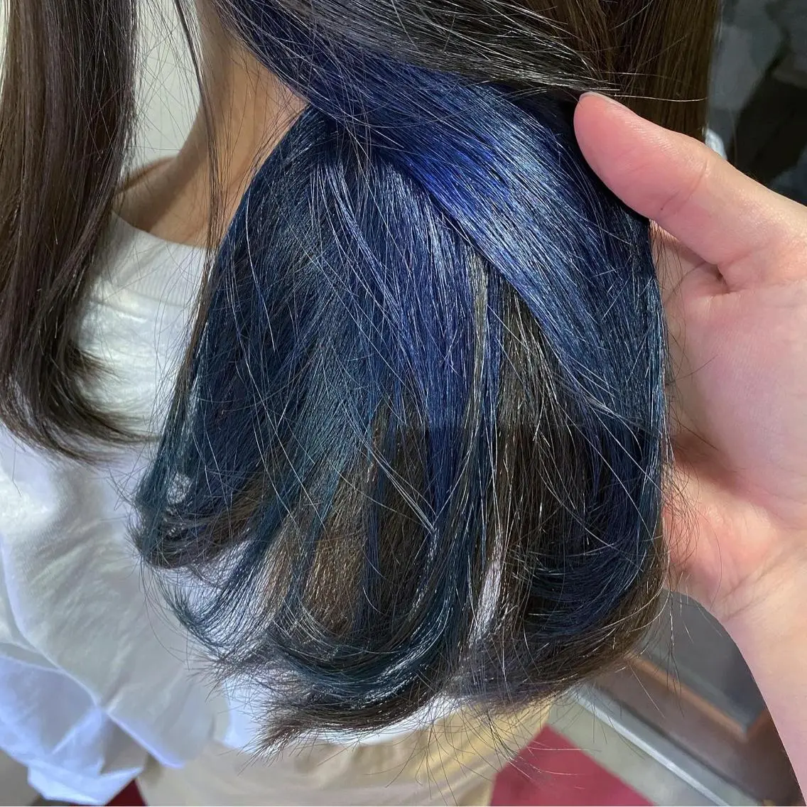ミディアム カラー ブルーカラー ヘアカラー トリートメント 萩原 凌✄のヘアスタイル
