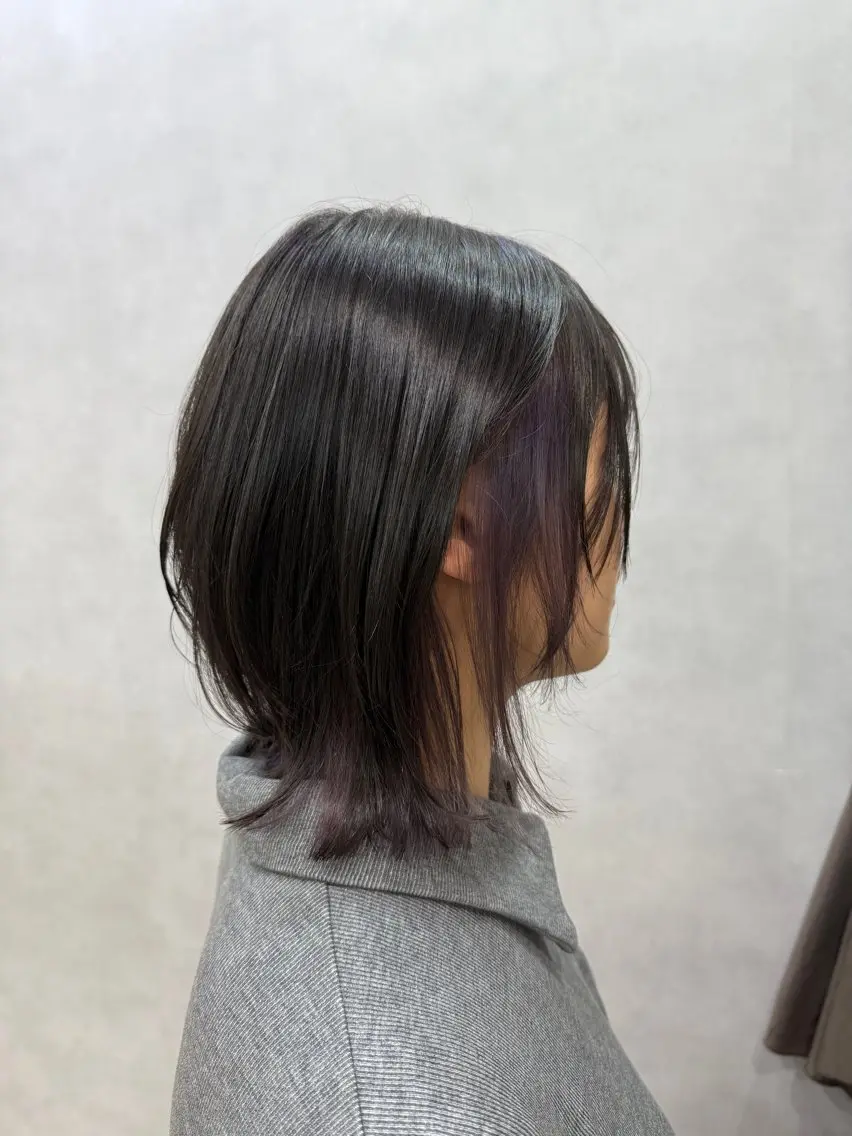 ミディアム カラー カット ヘアカラー トリートメント 透明感カラー/パーマ 🌀アオノのヘアスタイル