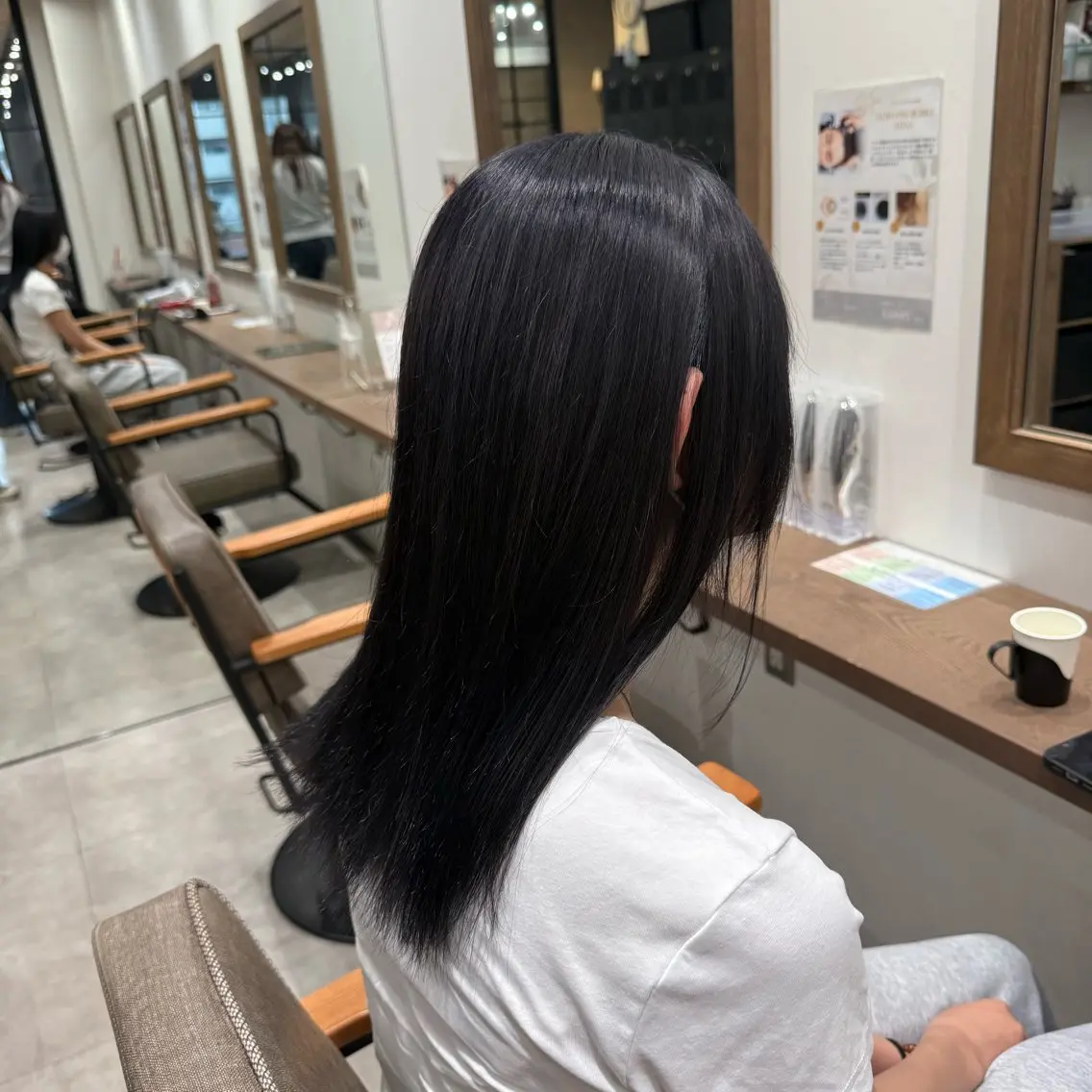 セミロング カット ヘッドスパ ルナ🫐縮毛矯正 🫐髪質改善のヘアスタイル