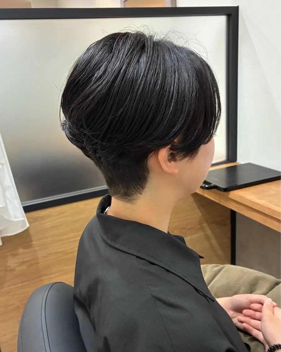 ショート ハンサムショート ショートヘア カット 柴田真衣 /ナチュラル/半個室のヘアスタイル