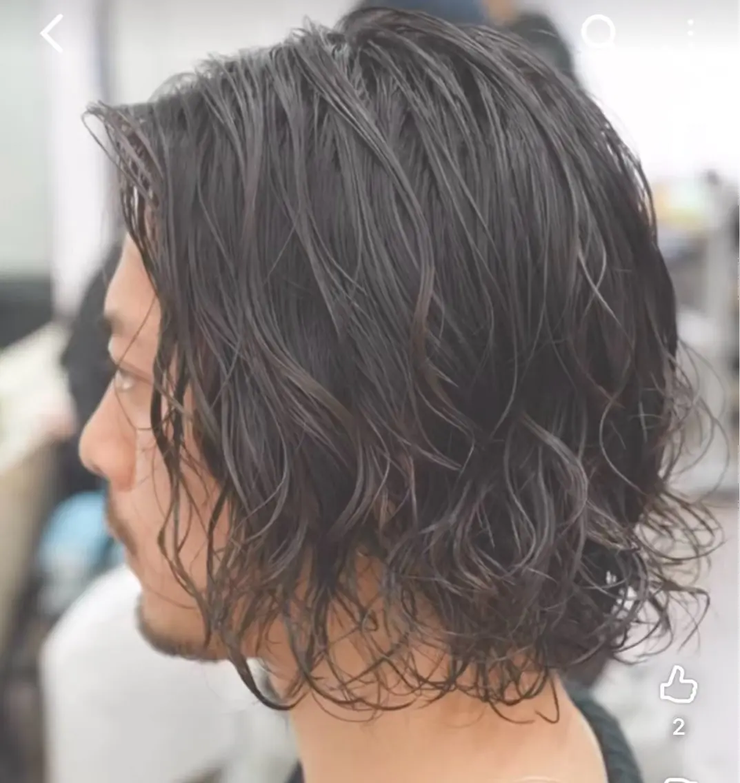 【ミディアム限定】カット＋パーマ　※メニュー写真のような長さとパーマを募集しておりますの写真