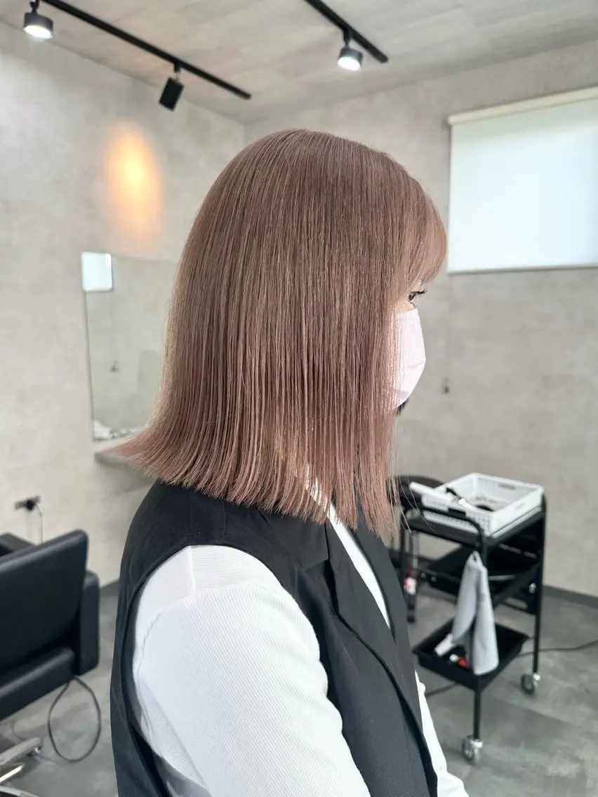 ミディアム カラー ヘアアレンジ ブリーチ ヘアカラー 境町/透明感カラー/ レイヤー/中茎涼太のヘアスタイル