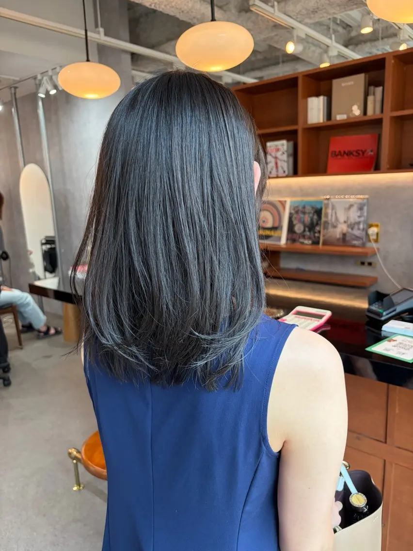 セミロング カラー カット ヘアカラー ほの /縮毛矯正 /メンズ/カラーのヘアスタイル