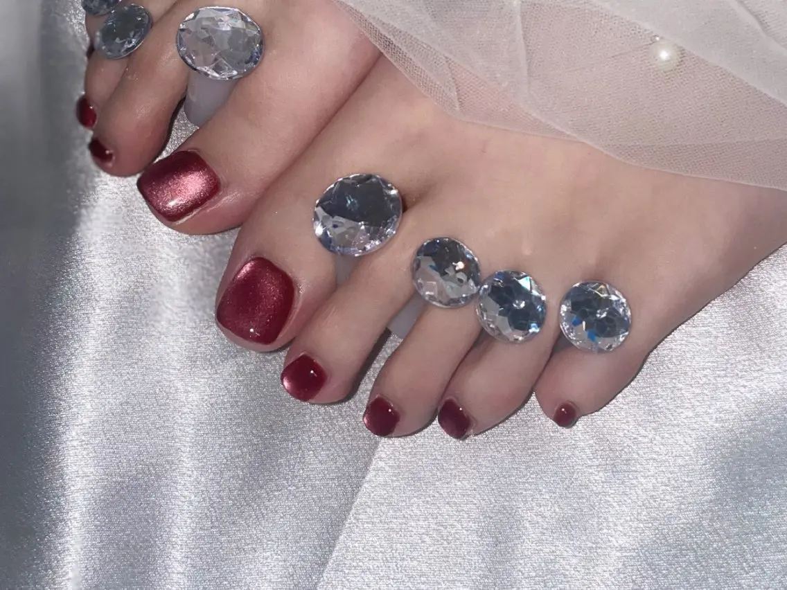 ネイル マグネットネイル フットネイル Nail salon Noirのネイルデザイン