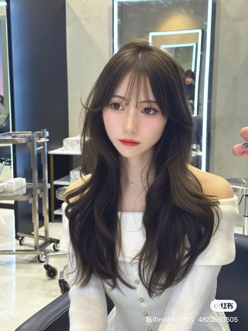 ロング ヘアカラー 韓国✖️網紅🖤 パーマYURIYAのヘアスタイル