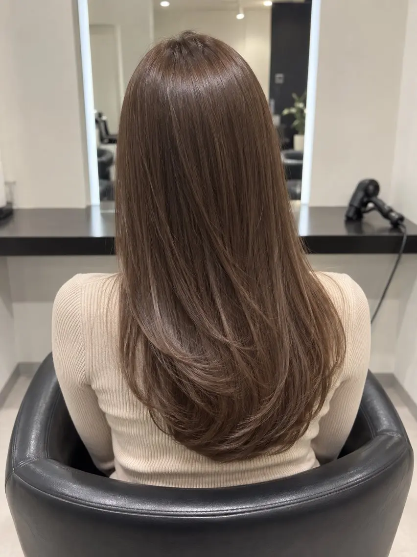 ミディアム カラー ブラウンカラー トリートメント 🌈ウルトワ水素 髪質改善naru🌈のヘアスタイル