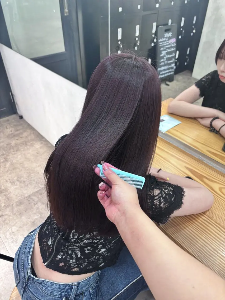 セミロング カラー ヘアアレンジ 🎀モテ暖色× エクステ🎀あかりのヘアスタイル