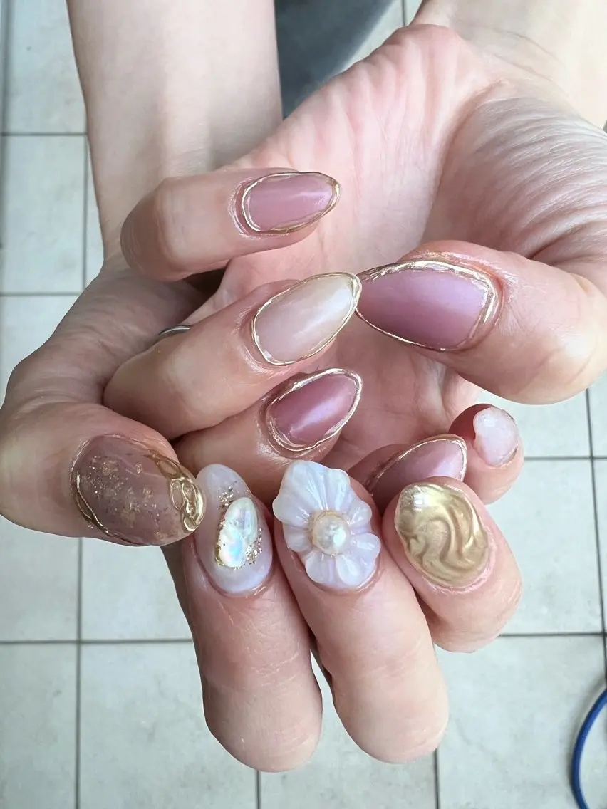 ネイル 春ネイル ハンドネイル nail salon nommi yukaのネイルデザイン