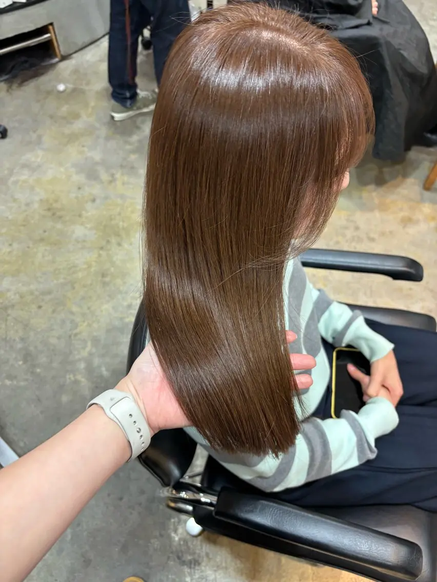 カラー ベージュカラー ブリーチ ブラウンカラー ブリーチなしカラー ヘアカラー トリートメント ヘッドスパ 🎀透明感カラー🎀 Yurinoのヘアスタイル