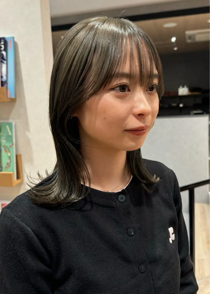 【髪質改善👧🏻】小顔カット+髪質改善カラー+3ステップの写真