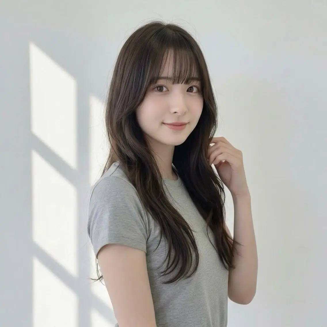 セミロング カラー アッシュ アッシュブラウン ブラウンカラー ハッシュカット 韓国風ヘア カット ヘアカラー トリートメント 髪質改善特化KIZU /艶髪研究（京都）のヘアスタイル
