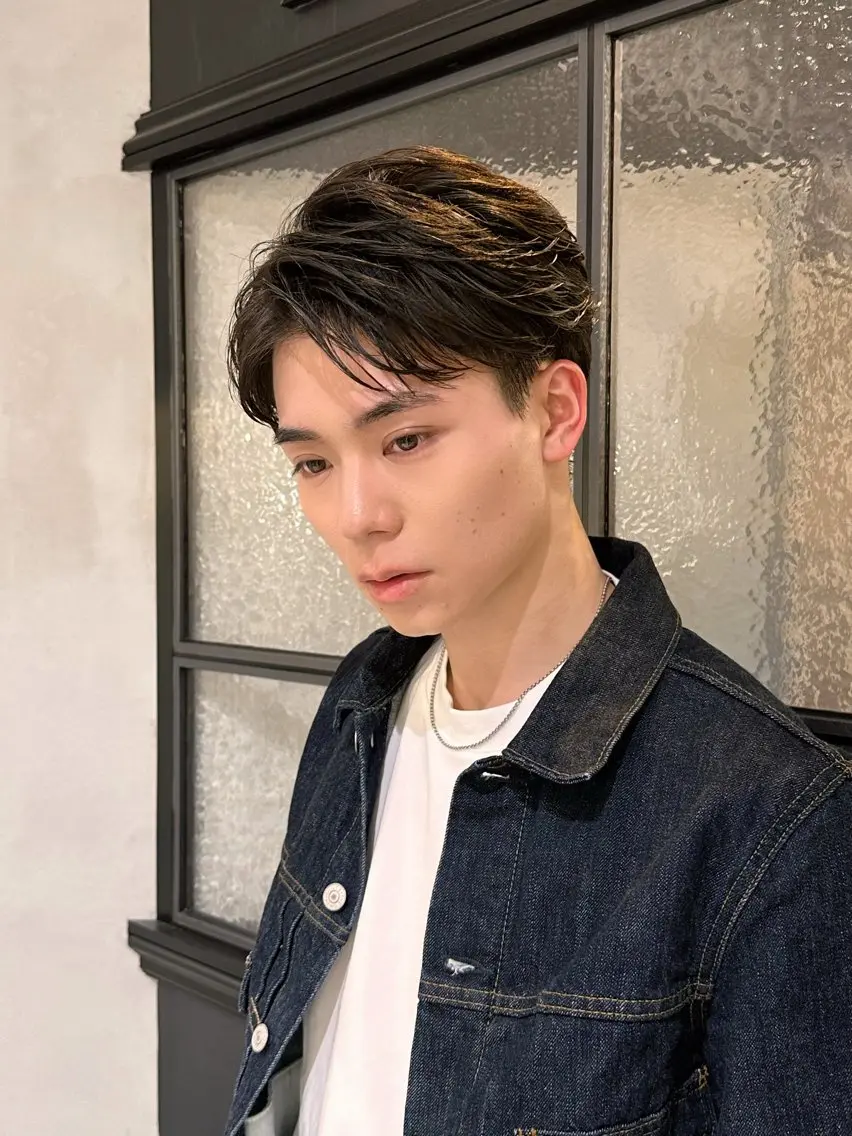 ショート パーマ メンズ 池袋センターパート No.1 裕大のヘアスタイル