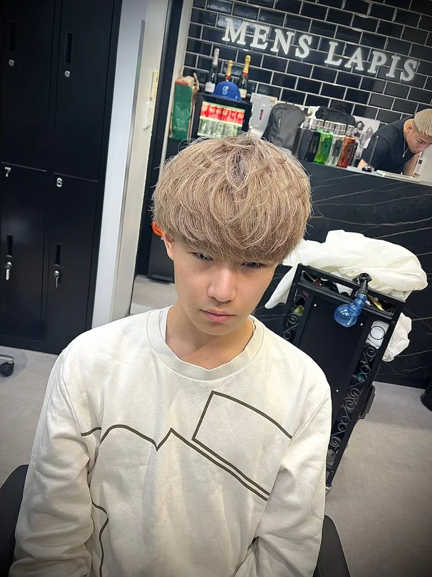 ショート カラー ヘアアレンジ メンズ カット ヘアカラー ヘアセット men'slapis YUTOのヘアスタイル