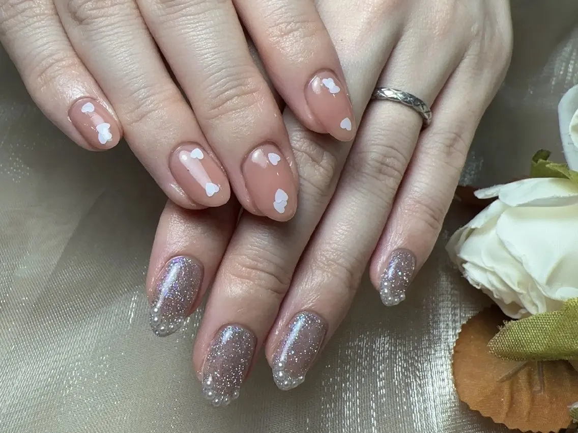 ネイル バレンタイン ハンドネイル UM Nail Salonのネイルデザイン