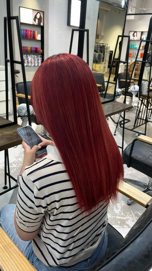 ロング カラー ヘアカラー メンズパーマ/ メッシュ📍ユリのヘアスタイル