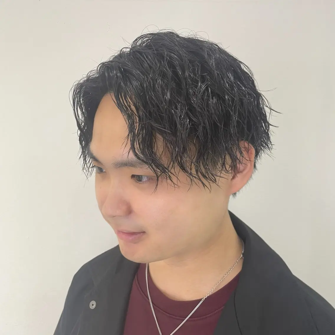 パーマ メンズ センターパート メンズパーマ 波巻きパーマ ニュアンスパーマ カット パーマ メンズパーマ特化森田 真衣🌟のヘアスタイル