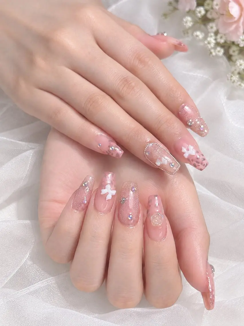 ネイル 成人式 フレンチネイル ジェルネイル 韓国ネイル マグネットネイル Michan Nailのネイルデザイン
